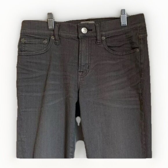 J. Crew Women's Toothpick Jeans Size 27 Gray Wash Skinny Slim Fit Grunge Neutral - Picture 3 of 8